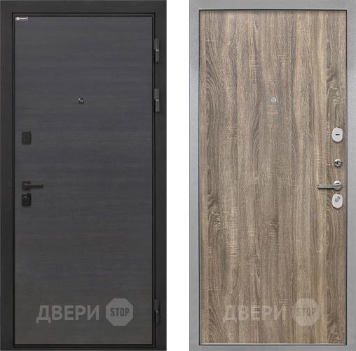 Входная металлическая Дверь Интекрон (INTECRON) Профит Black Эковенге Гладкая Дуб турин в Дзержинском