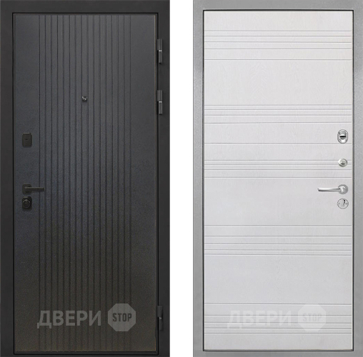 Входная металлическая Дверь Интекрон (INTECRON) Профит Black ФЛ-295 ФЛ-316 Белый ясень в Дзержинском