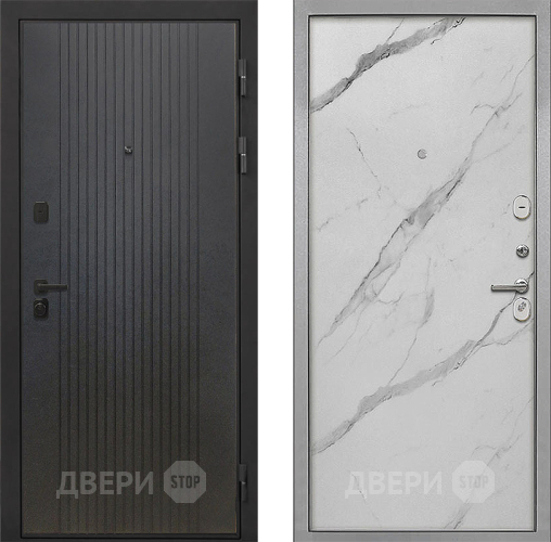 Дверь Интекрон (INTECRON) Профит Black ФЛ-295 Гладкая Мрамор натуральный арктик в Дзержинском