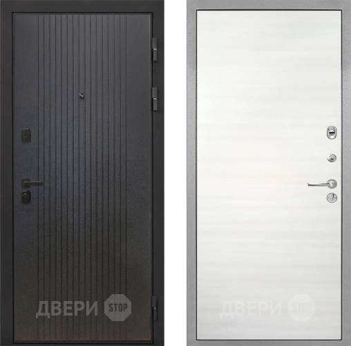 Входная металлическая Дверь Интекрон (INTECRON) Профит Black ФЛ-295 Гладкая Дуб сильвер поперечный в Дзержинском