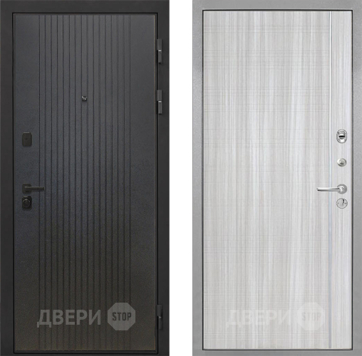 Входная металлическая Дверь Интекрон (INTECRON) Профит Black ФЛ-295 В-07 с молдингом Сандал белый в Дзержинском
