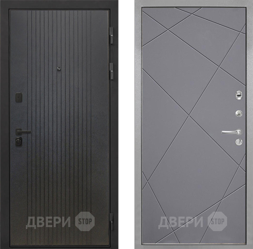 Входная металлическая Дверь Интекрон (INTECRON) Профит Black ФЛ-295 Лучи-М Графит софт в Дзержинском