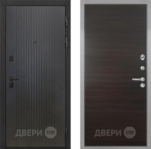 Входная металлическая Дверь Интекрон (INTECRON) Профит Black ФЛ-295 Гладкая Эковенге поперечный в Дзержинском