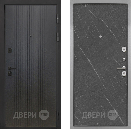 Входная металлическая Дверь Интекрон (INTECRON) Профит Black ФЛ-295 Гладкая Гранит лава оникс в Дзержинском
