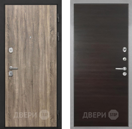 Входная металлическая Дверь Интекрон (INTECRON) Гектор Дуб Турин Гладкая Эковенге поперечный в Дзержинском