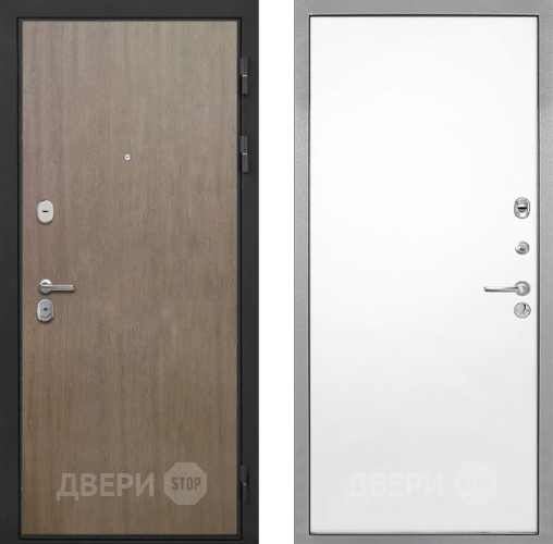 Входная металлическая Дверь Интекрон (INTECRON) Гектор Венге Коричневый Гладкая Силк Сноу в Дзержинском