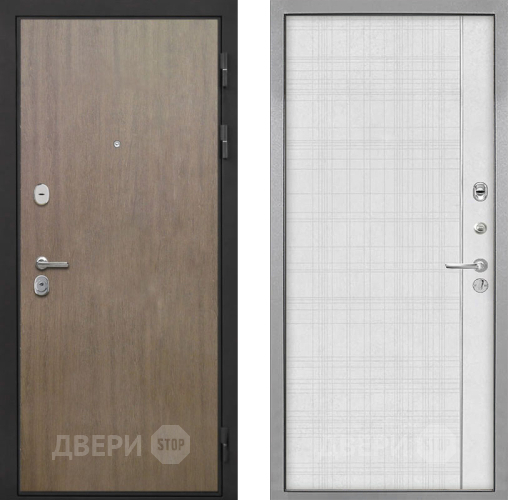 Входная металлическая Дверь Интекрон (INTECRON) Гектор Венге Коричневый В-07 с молдингом Лофт белый в Дзержинском