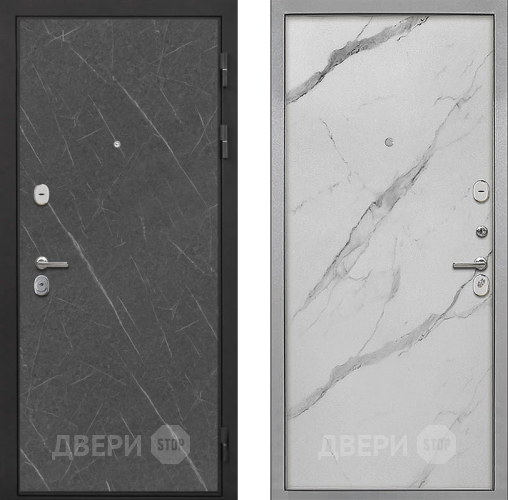 Входная металлическая Дверь Интекрон (INTECRON) Гектор Гранит Лава Оникс Гладкая Мрамор натуральный арктик в Дзержинском