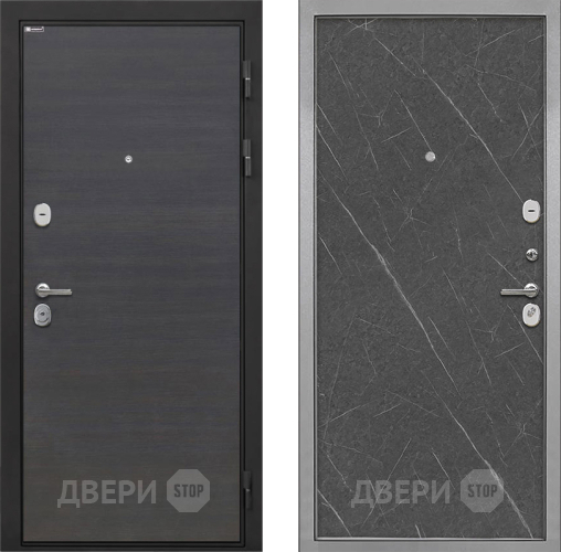Входная металлическая Дверь Интекрон (INTECRON) Гектор Эковенге Гладкая Гранит лава оникс в Дзержинском