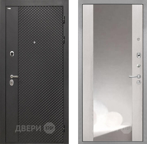 Дверь Интекрон (INTECRON) Олимпия Black 4К ФЛЗ-516 Зеркало Сосна белая в Дзержинском