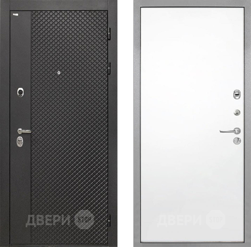 Входная металлическая Дверь Интекрон (INTECRON) Олимпия Black 4К Гладкая Силк Сноу в Дзержинском