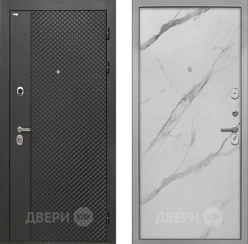 Дверь Интекрон (INTECRON) Олимпия Black 4К Гладкая Мрамор натуральный арктик в Дзержинском
