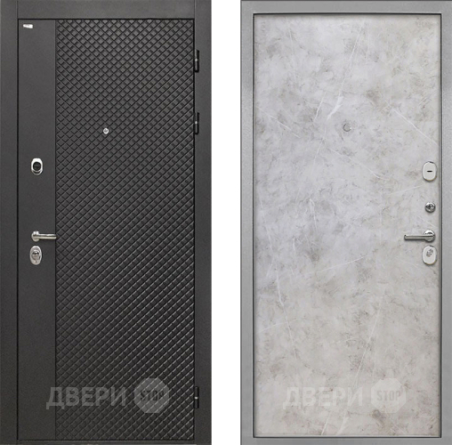 Входная металлическая Дверь Интекрон (INTECRON) Олимпия Black 4К Гладкая Мрамор светлый в Дзержинском
