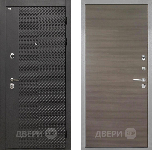 Входная металлическая Дверь Интекрон (INTECRON) Олимпия Black 4К Гладкая Дуб тоскано поперечный в Дзержинском
