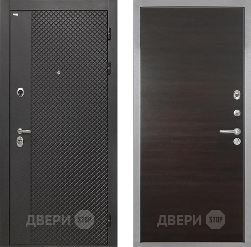 Входная металлическая Дверь Интекрон (INTECRON) Олимпия Black 4К Гладкая Эковенге поперечный в Дзержинском