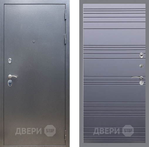 Входная металлическая Дверь Рекс (REX) 11 Line Силк титан в Дзержинском