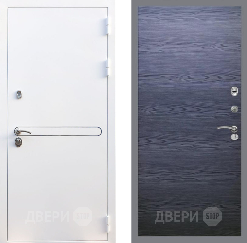 Входная металлическая Дверь Рекс (REX) 27 GL Дуб тангенальный черный в Дзержинском