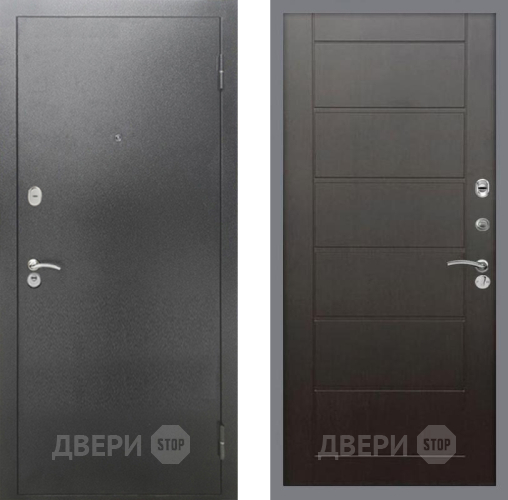 Входная металлическая Дверь Рекс (REX) 2А Серебро Антик Сити Венге в Дзержинском