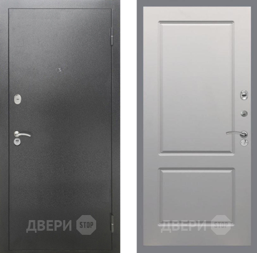 Дверь Рекс (REX) 2А Серебро Антик FL-117 Грей софт в Дзержинском