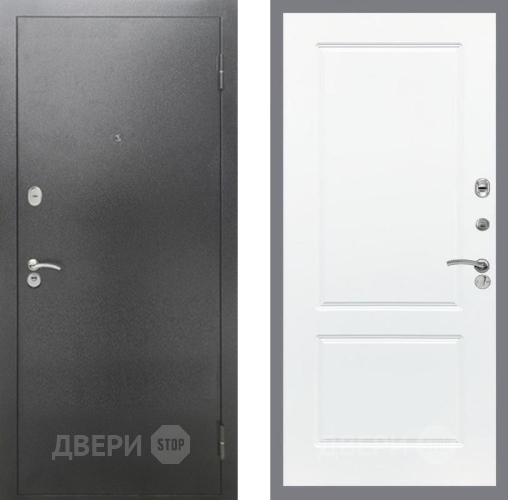 Дверь Рекс (REX) 2А Серебро Антик FL-117 Силк Сноу в Дзержинском