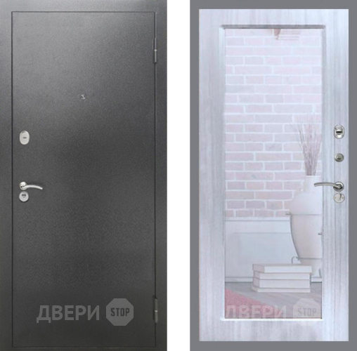 Дверь Рекс (REX) 2А Серебро Антик Зеркало Пастораль Сандал белый в Дзержинском