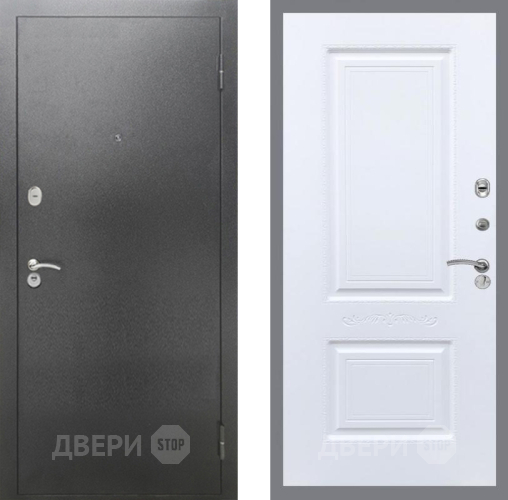 Дверь Рекс (REX) 2А Серебро Антик Смальта Силк Сноу в Дзержинском