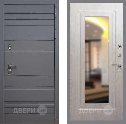 Дверь Рекс (REX) 14 силк титан FLZ-120 Беленый дуб в Дзержинском