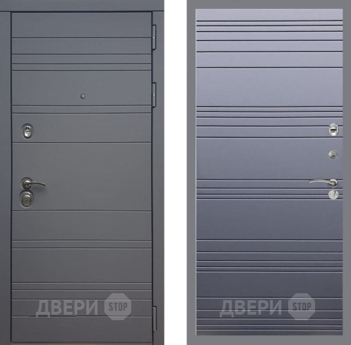 Входная металлическая Дверь Рекс (REX) 14 силк титан Line Силк титан в Дзержинском