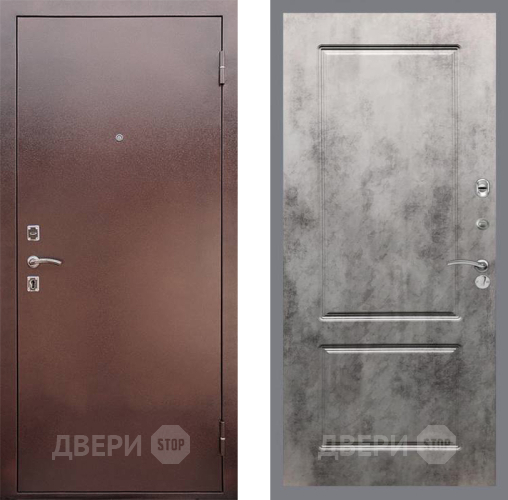 Входная металлическая Дверь Рекс (REX) 1 FL-117 Бетон темный в Дзержинском