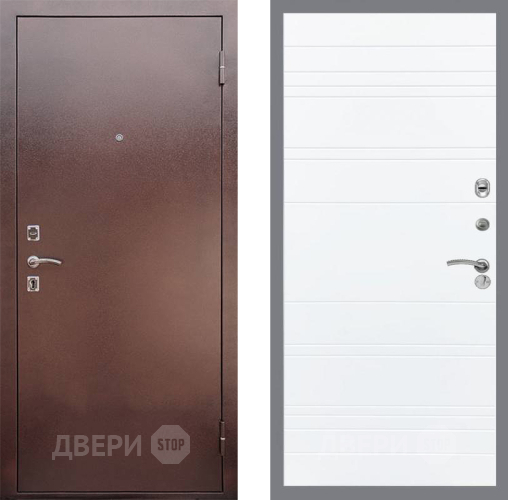 Входная металлическая Дверь Рекс (REX) 1 Line Силк Сноу в Дзержинском