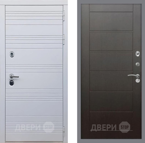 Входная металлическая Дверь Рекс (REX) 14 Силк Сноу Сити Венге в Дзержинском
