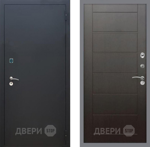 Входная металлическая Дверь Рекс (REX) 1A Черный Муар Сити Венге в Дзержинском
