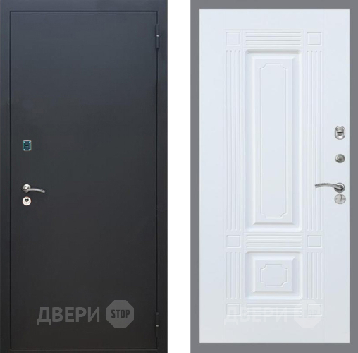 Входная металлическая Дверь Рекс (REX) 1A Черный Муар FL-2 Силк Сноу в Дзержинском
