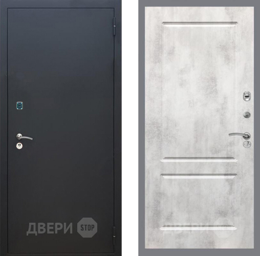 Дверь Рекс (REX) 1A Черный Муар FL-117 Бетон светлый в Дзержинском