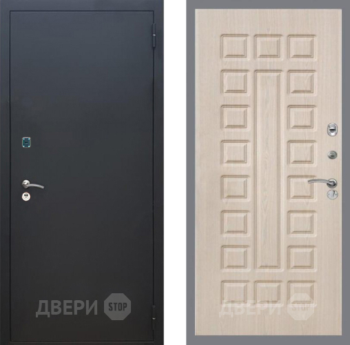 Дверь Рекс (REX) 1A Черный Муар FL-183 Беленый дуб в Дзержинском