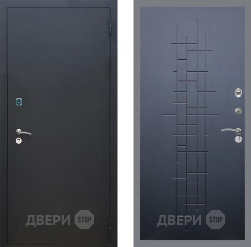 Входная металлическая Дверь Рекс (REX) 1A Черный Муар FL-289 Ясень черный в Дзержинском
