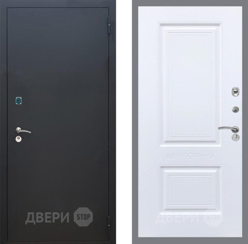 Входная металлическая Дверь Рекс (REX) 1A Черный Муар Смальта Силк Сноу в Дзержинском