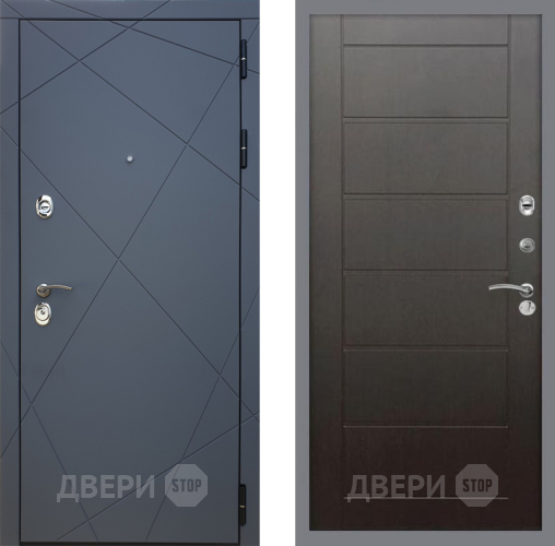 Входная металлическая Дверь Рекс (REX) 13 Силк Титан Сити Венге в Дзержинском