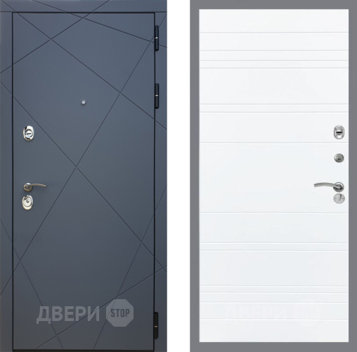 Входная металлическая Дверь Рекс (REX) 13 Силк Титан Line Силк Сноу в Дзержинском