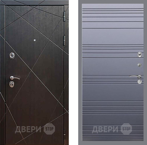 Входная металлическая Дверь Рекс (REX) 13 Венге Line Силк титан в Дзержинском