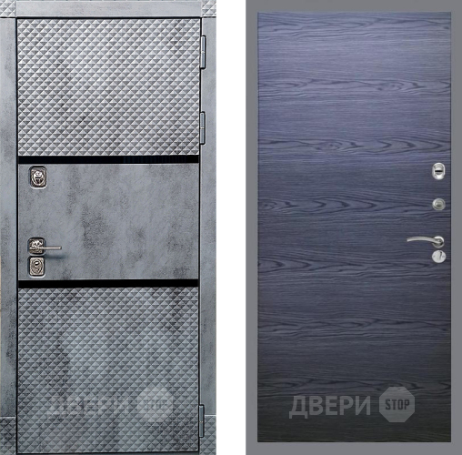 Дверь Рекс (REX) 15 Бетон Темный GL Дуб тангенальный черный в Дзержинском