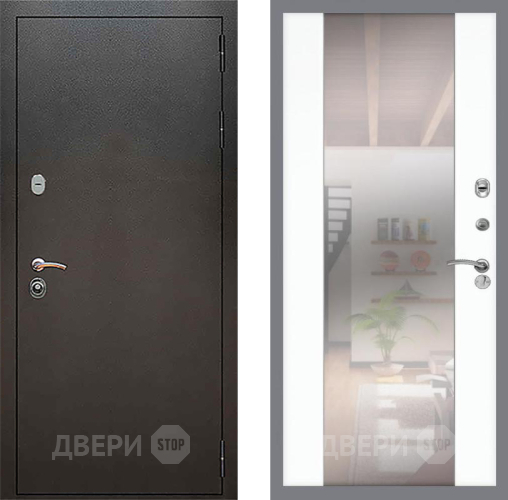 Дверь Рекс (REX) 5 Серебро Антик СБ-16 Зеркало Силк Сноу в Дзержинском