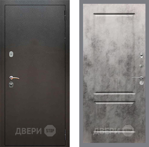 Дверь Рекс (REX) 5 Серебро Антик FL-117 Бетон темный в Дзержинском