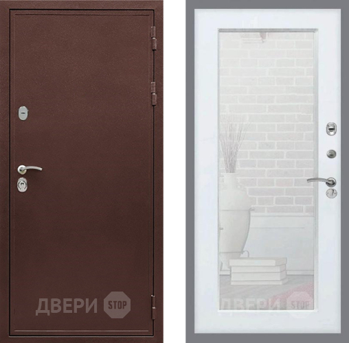 Дверь Рекс (REX) 5А Зеркало Пастораль Белый ясень в Дзержинском