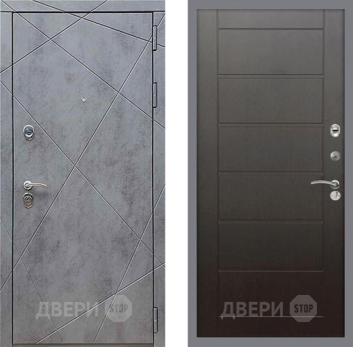Входная металлическая Дверь Рекс (REX) 13 Бетон Темный Сити Венге в Дзержинском
