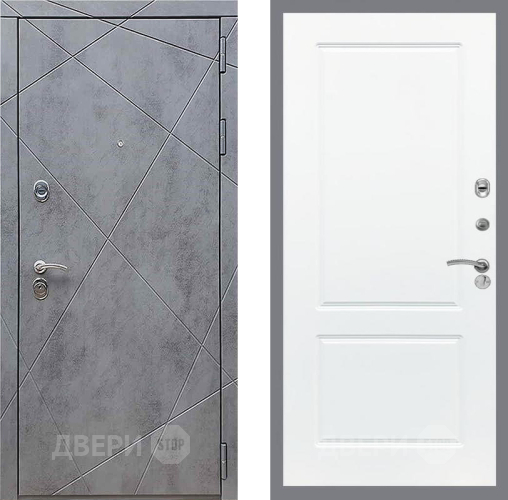 Входная металлическая Дверь Рекс (REX) 13 Бетон Темный FL-117 Силк Сноу в Дзержинском