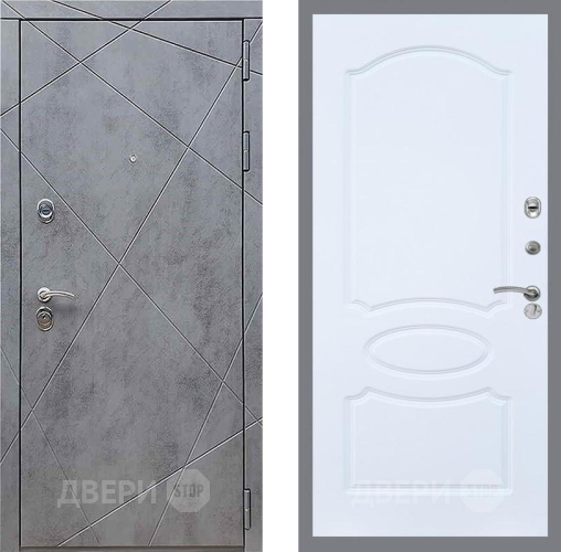 Дверь Рекс (REX) 13 Бетон Темный FL-128 Силк Сноу в Дзержинском