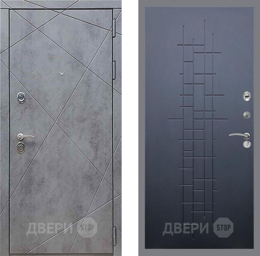 Дверь Рекс (REX) 13 Бетон Темный FL-289 Ясень черный в Дзержинском