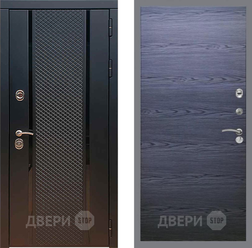 Входная металлическая Дверь Рекс (REX) 25 GL Дуб тангенальный черный в Дзержинском