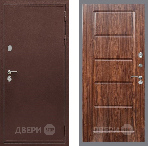 Входная металлическая Дверь Рекс (REX) 5 металл 3 мм FL-39 орех тисненый в Дзержинском